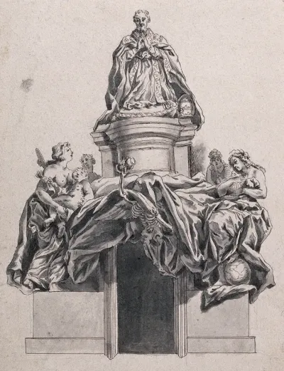 The tomb of Pope Alexander VII in St Peter's Basilica, Rome
