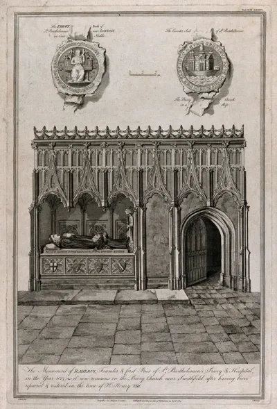 The tomb of Rahere, Saint Bartholomew's Church, London