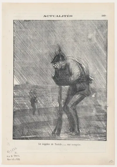 The torments of Tantalus... water included, from 'News of the day,' published in Le Charivari, November 23, 1870