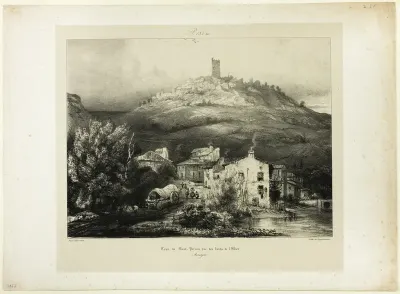The Tower of Mont-Perrou, Seen from the Banks of the Allier (Auvergne)