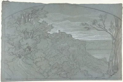 The Town and Lake of Nemi