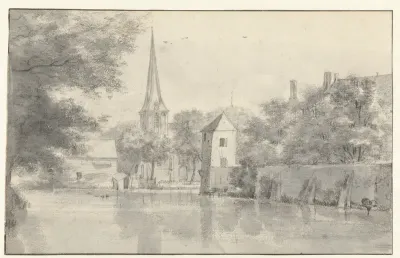 The town of Geervliet and part of Hof van Putten Castle