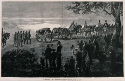 The transferral of the coffin of Napoleon III to Chiselhurst in 1878