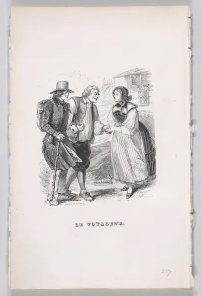 The Traveler, from "The Complete Works of Béranger"