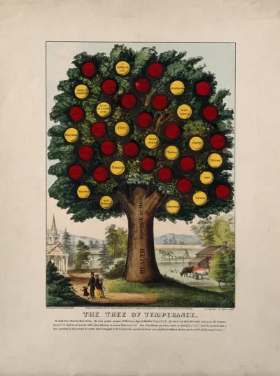 The tree of temperance, showing benefits caused by healthy living