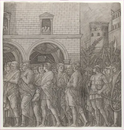 The Triumph of Caesar: the senators