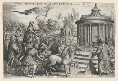 The Triumph of Chastity on Love, from the Triumphs of Petrarch