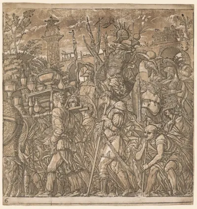 The Triumph of Julius Caesar:  Soldiers Carrying Vases and Trophies of War