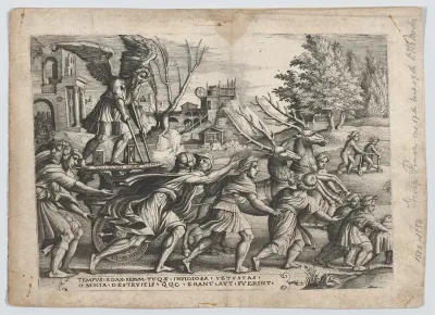 The Triumph of Time on Fame, from "The Triumphs of Petrarch"