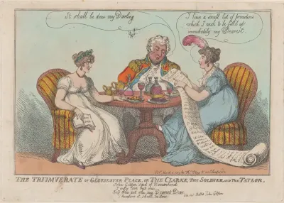 The Triumverate of Gloucester Place, or The Clarke, The Soldier, and The Taylor