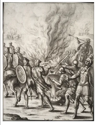 The Trojans Cremating Their Dead (State 1)