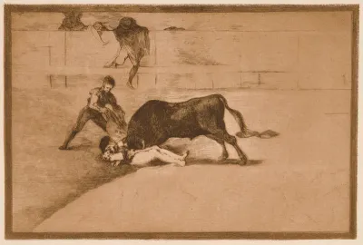 The Unlucky Death of Pepe Illo in the Ring at Madrid (La desgraciada muerte de Pepe Illo en la plaza de Madrid) from the series Tauromaquia