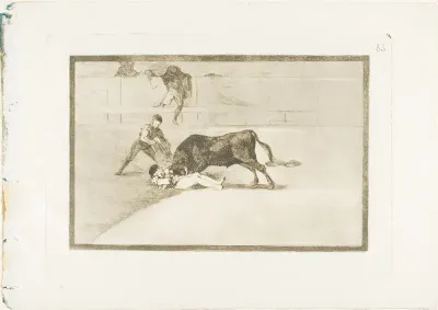 The Unlucky Death of Pepe Illo in the Ring at Madrid, plate 33 from The Art of Bullfighting