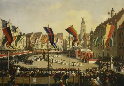 The Unveiling of the Prince Consort's Statue in the Marketplace at Coburg, 16 August 1865