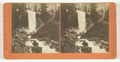 The Vernal Fall, 300 ft., Yosemite, from the series "Watkins' Pacific Coast"