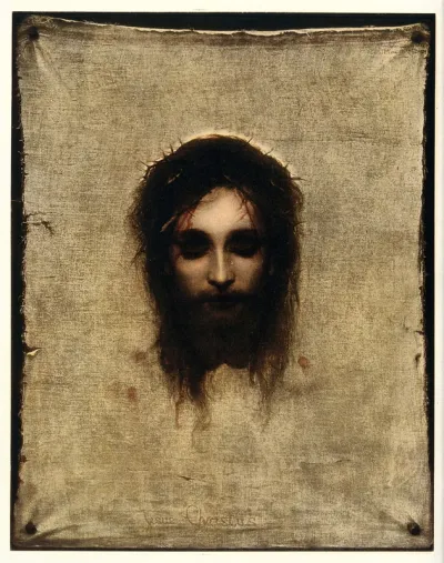 The veronica (sudarium of Saint Veronica), representing the face of Christ