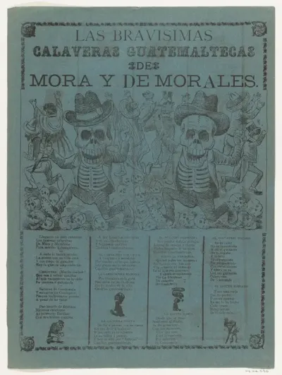 The very brave skeletons Guatemaltecas of Mora and of Morales