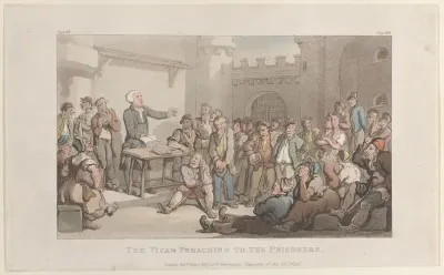 The Vicar Preaching to the Prisoners