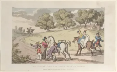 The Vicar's Family on their Road to Church, from "The Vicar of Wakefield"