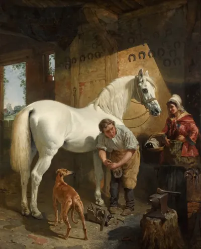 The Village Blacksmith (Shoeing of Imaum)
