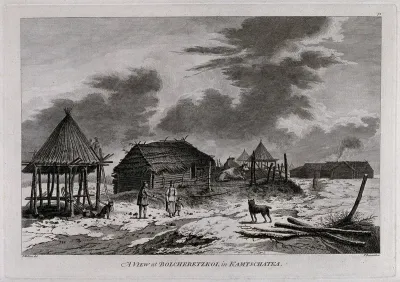 The village of Bolsheretsk in Kamchatka, with some of its inhabitants