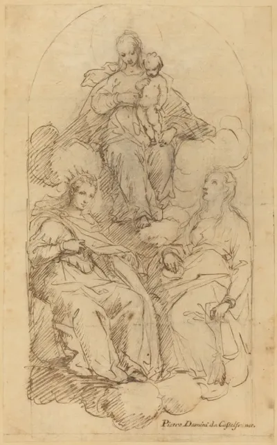 The Virgin and Child Adored by Saint Catherine and Another Female Saint