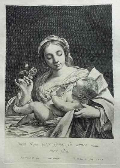 The Virgin and Child and a Rose