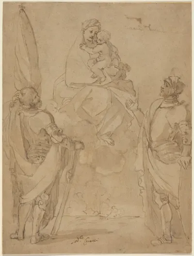 The Virgin and Child Appearing to Saints George and William