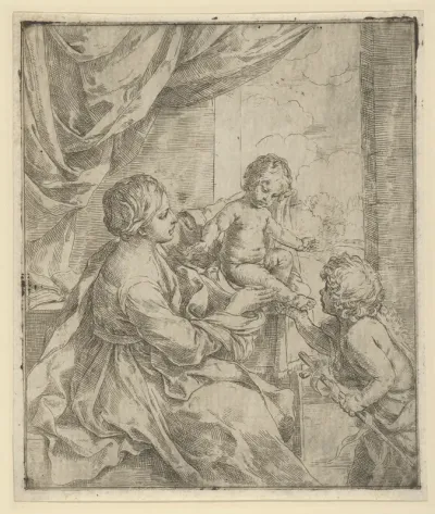 The Virgin and Child at a table with the young John the Baptist