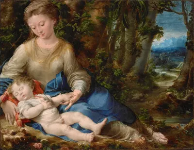 The Virgin and Child in a Landscape