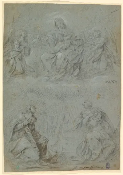 The Virgin and Child in Glory Adored by Saints Catherine and Lucy