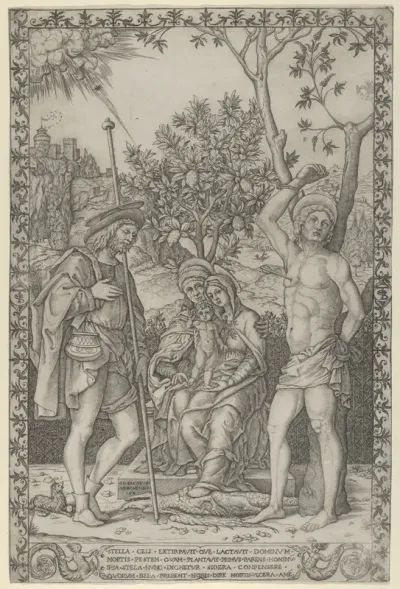 The Virgin and Child on the lap of St. Anne, with St. Roch and St. Sebastian