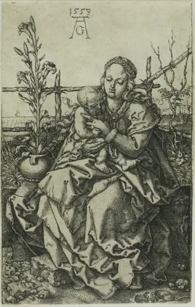 The Virgin and Child Seated on a Grassy Bank