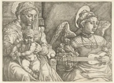 The Virgin and Child with an Angel Making Music