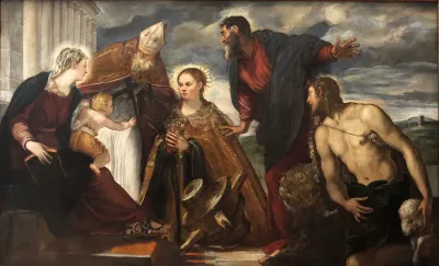 The Virgin and Child with Saint Catherine, Saint Augustine, Saint Mark, and Saint John the Baptist