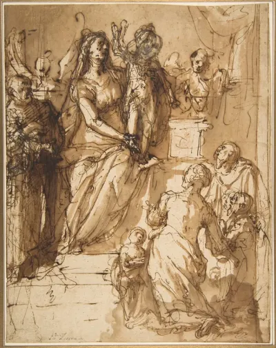 The Virgin and Child with Saint Joseph, Attendant Angels, and a Group of Supplicants