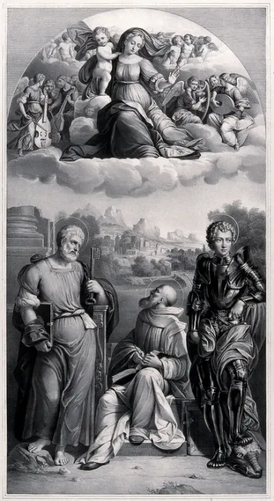 The Virgin and Child with Saint Peter, Saint Bruno and Saint George