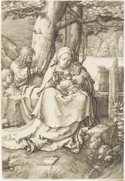 The Virgin and Child with Two Angels