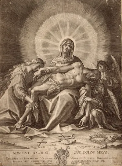 The Virgin and Saint Mary Magdalene lament over the dead Christ