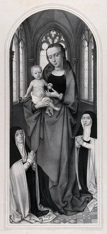 The Virgin and the Christ Child with two nuns