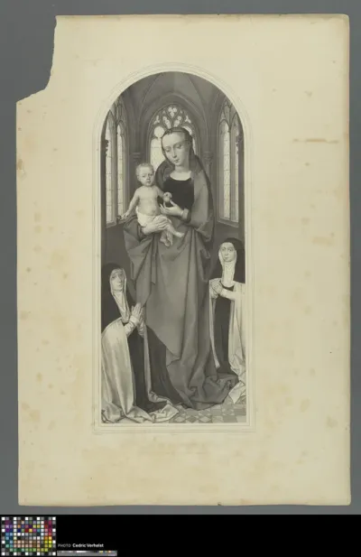 The Virgin and the Christ Child with two nuns