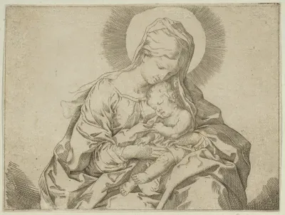 The Virgin holding the infant Christ, after Reni