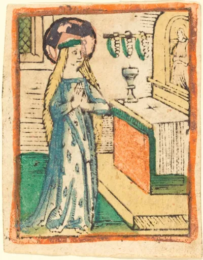 The Virgin in a Robe Embroidered with Ears  of Corn