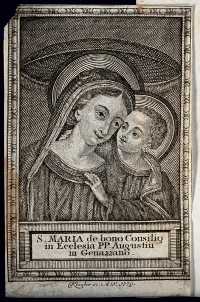 The Virgin of Good Council in the church of the Augustinians at Genazzano