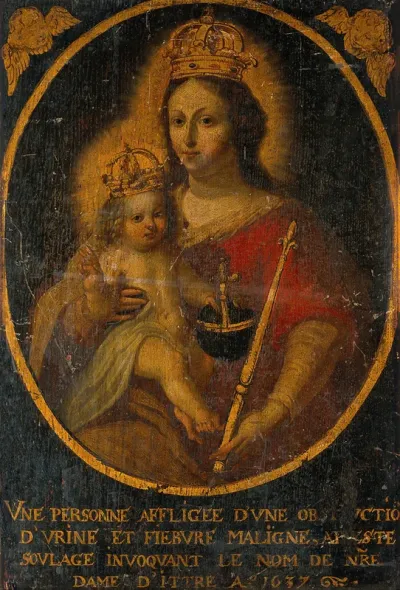 The Virgin of Ittre with the Christ Child, crowned and holding the orb and sceptre