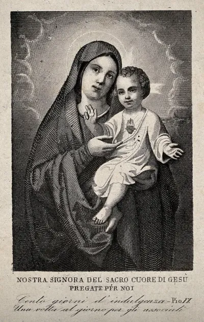 The Virgin of the Sacred Heart of Jesus in S