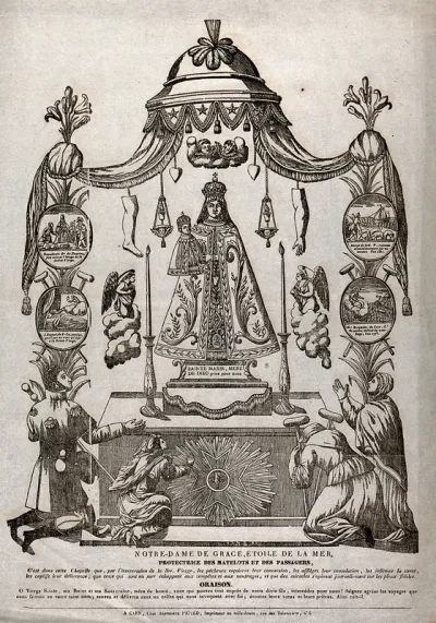 The Virgin, Star of the Sea, venerated by pilgrims and sick people