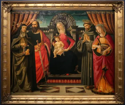 The Virgin with Blessing Child Enthroned and Saints