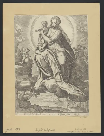 The Virgin With The Child In The Clouds