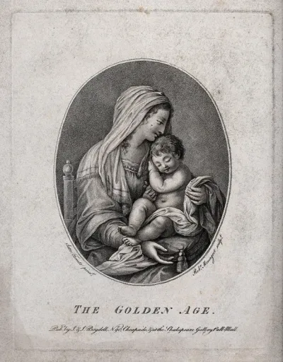 The Virgin with the Christ Child; representing the golden age